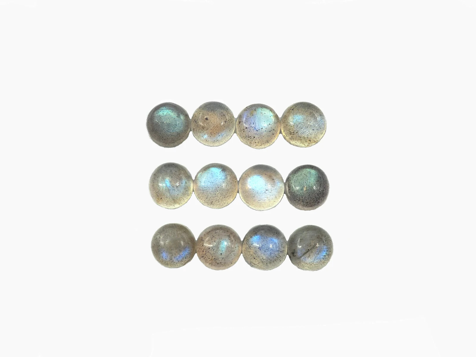Labradorite Cabs Round 6mm Approximately 11.72 Carat, 12 Pieces (GTG-LAB-06)