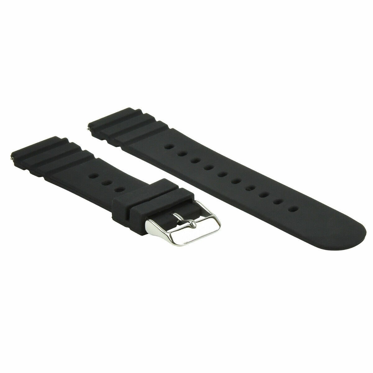 RUBBER WATCH BAND FOR LUMINOX SENTRY 0200 SERIES 0201 0213 2015 WATCH BLACK