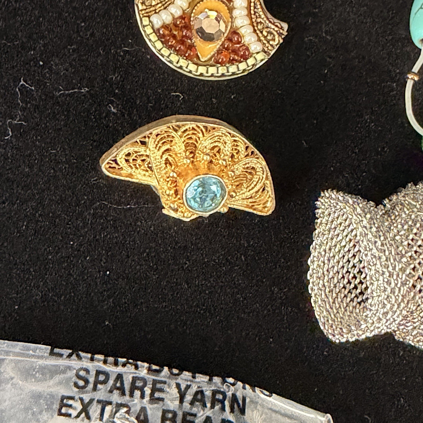 Vintage Jewelry Repair Craft Lot Beads Buttons Findings Earrings 114g