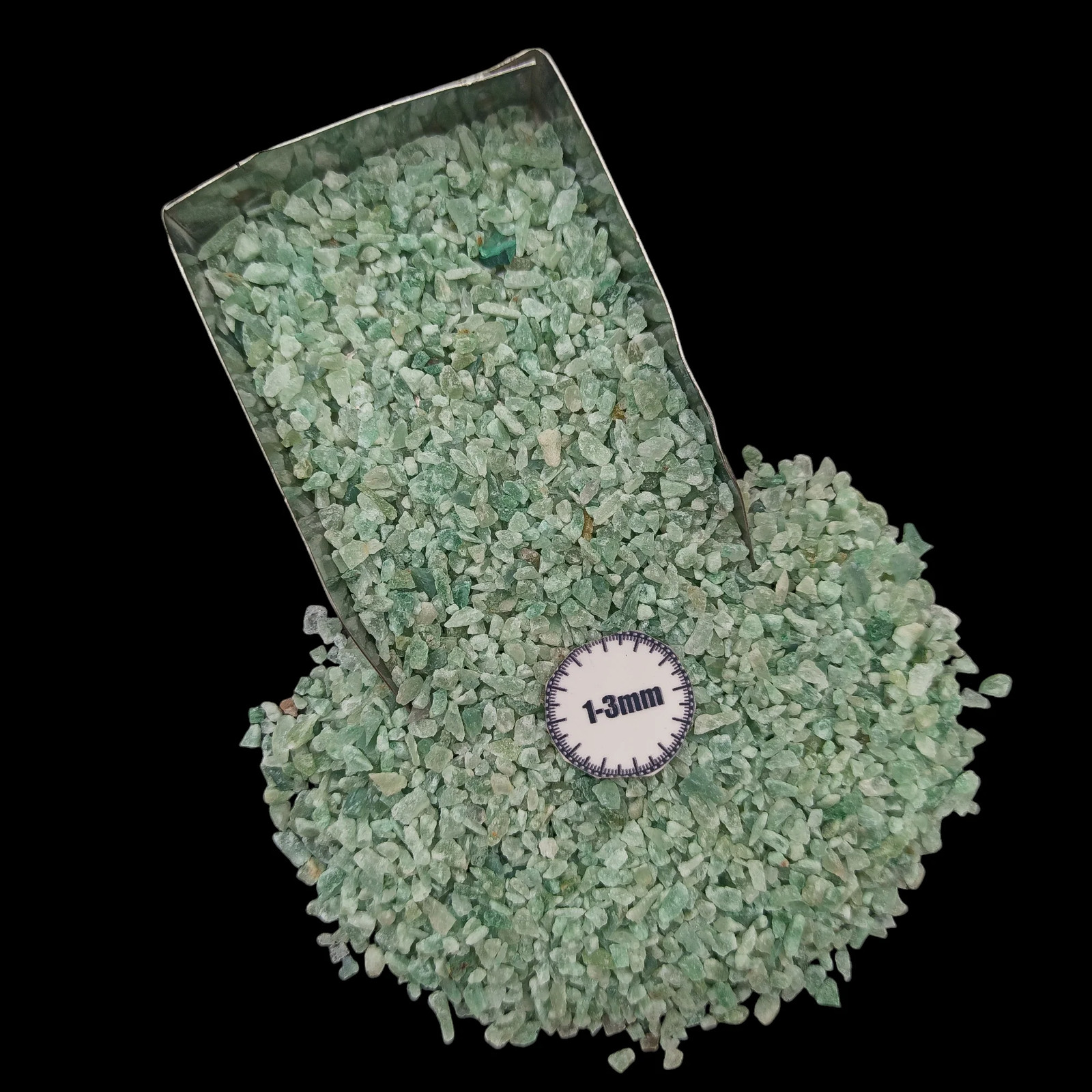 Green Mica Crushed Gemstone 1-3mm for Mosaic Resin Projects