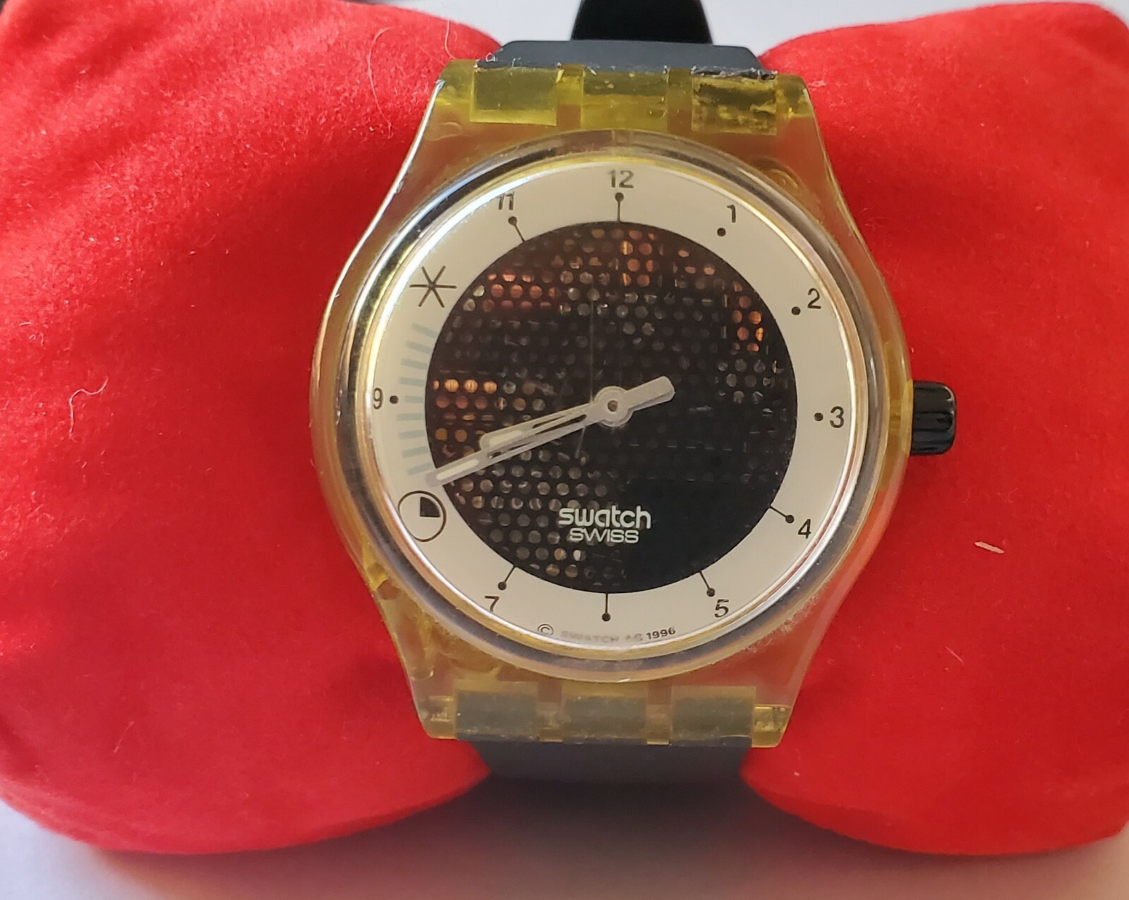 Swatch Watch Swiss On Off See Thru clear transparent