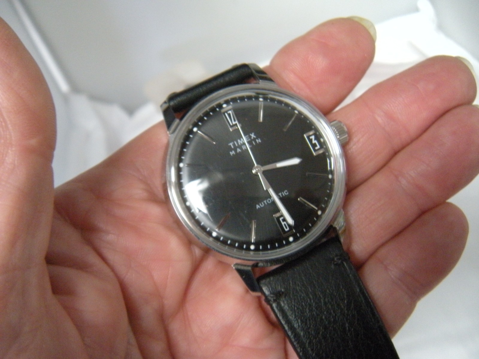 Timex Marlin Automatic 40mm Leather Strap Watch TW2W59700