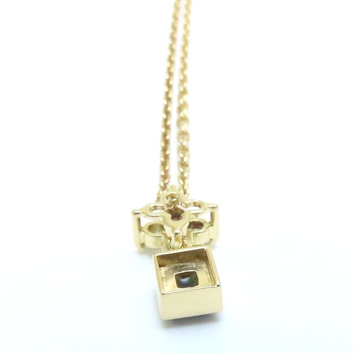 TASAKI 18K Yellow Gold Necklace Lapis Lazuli Diamond 0.09ct /294633