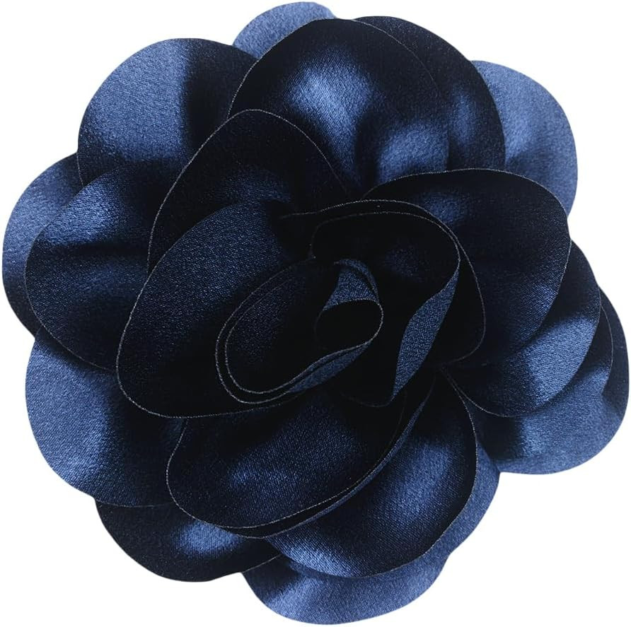 Large Rose Flower Brooches Chiffon Camellia Brooch Lapel Pins Hair Clips Hat Pin