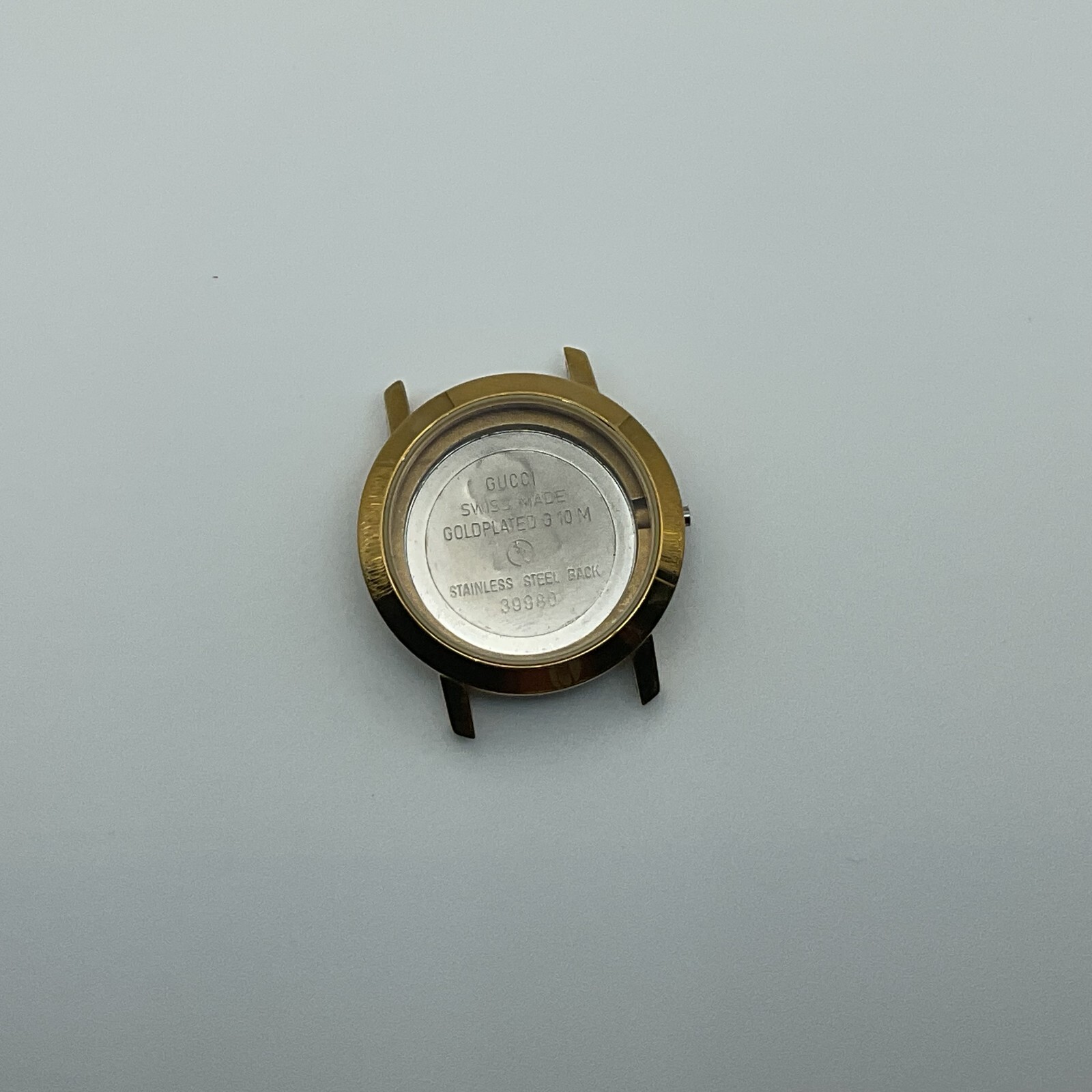 NOS GUCCI 2200L YELLOW GOLD PLATED COMPLETE WATCH CASE
