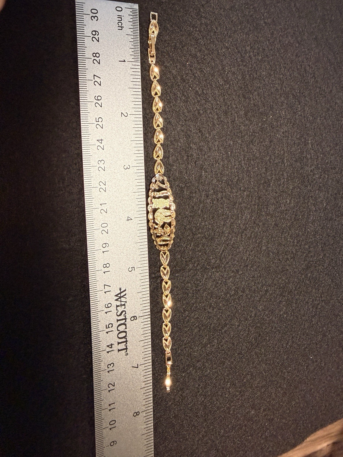 XP 14k Gold Plated Woman’s Bracelet 7.5 Inch Long High Quality