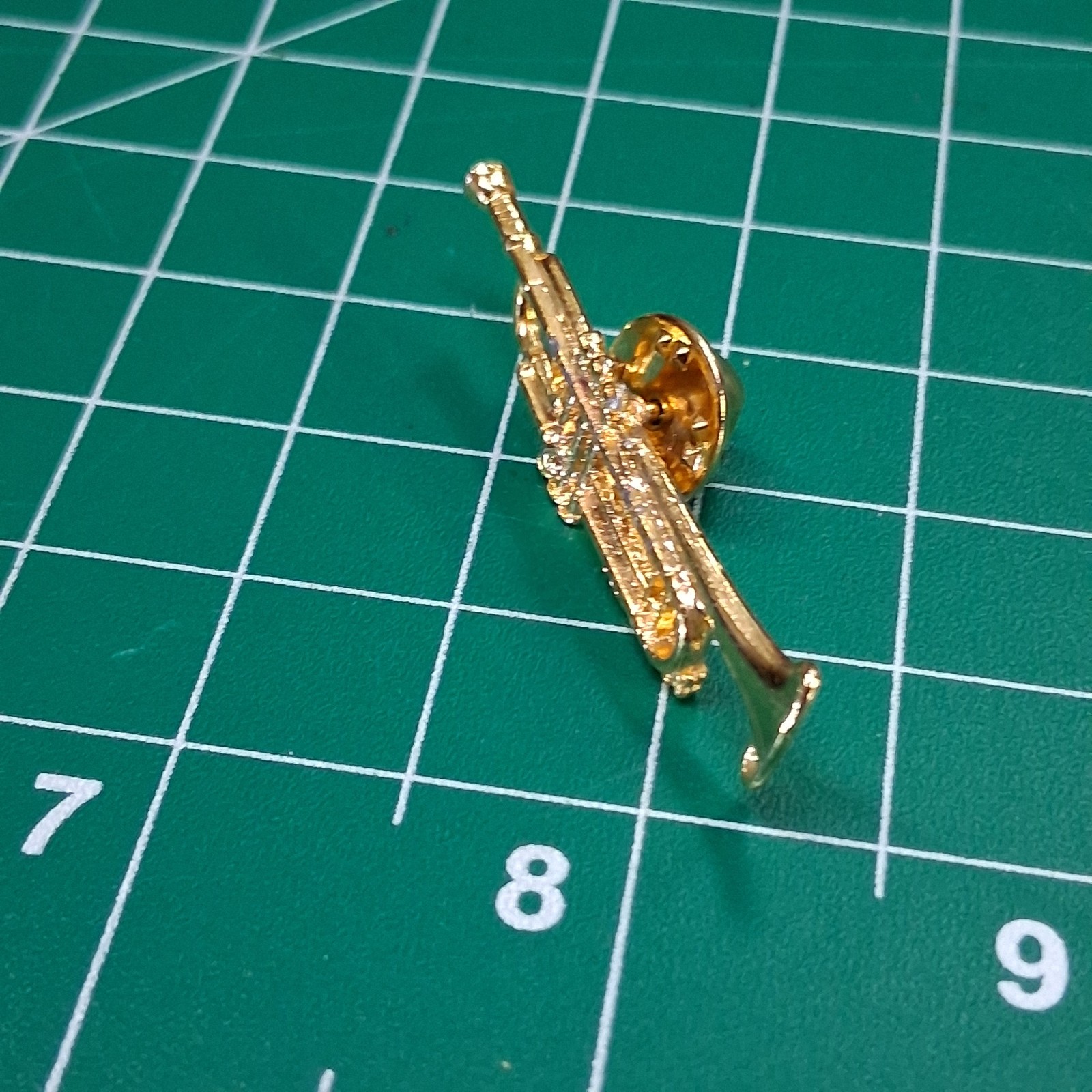 Vintage Future Primitive Gold Tone Trumpet Design Pin