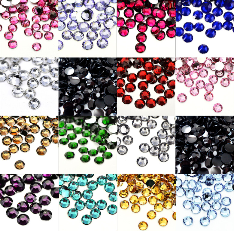Crystal Flat Back Round ACRYLIC Hydro Gemstone 3 mm 4 mm 5 mm 6 mm 7 mm 8 mm