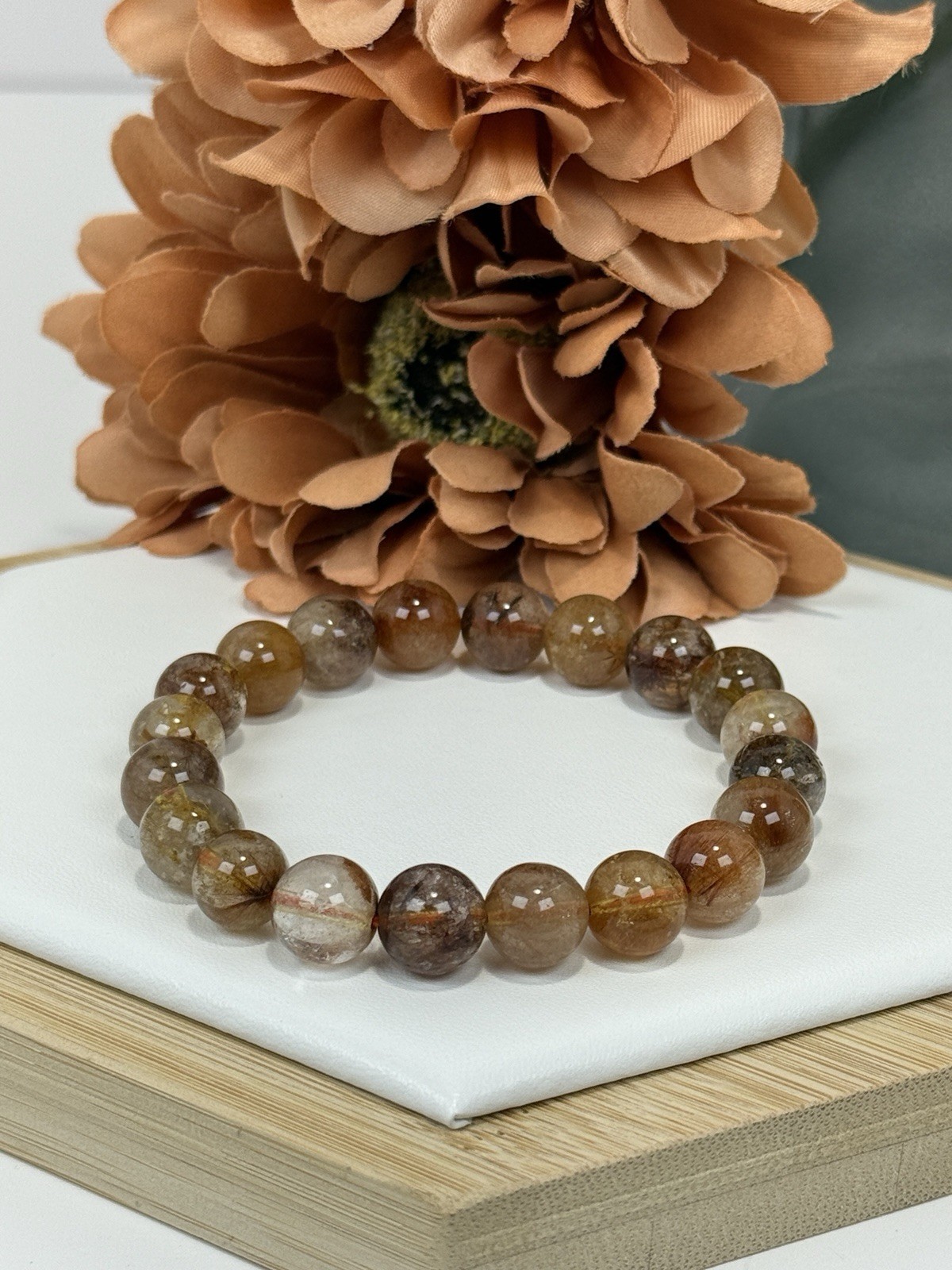 Mixed Rutilated Bead Bracelet 10.2MM