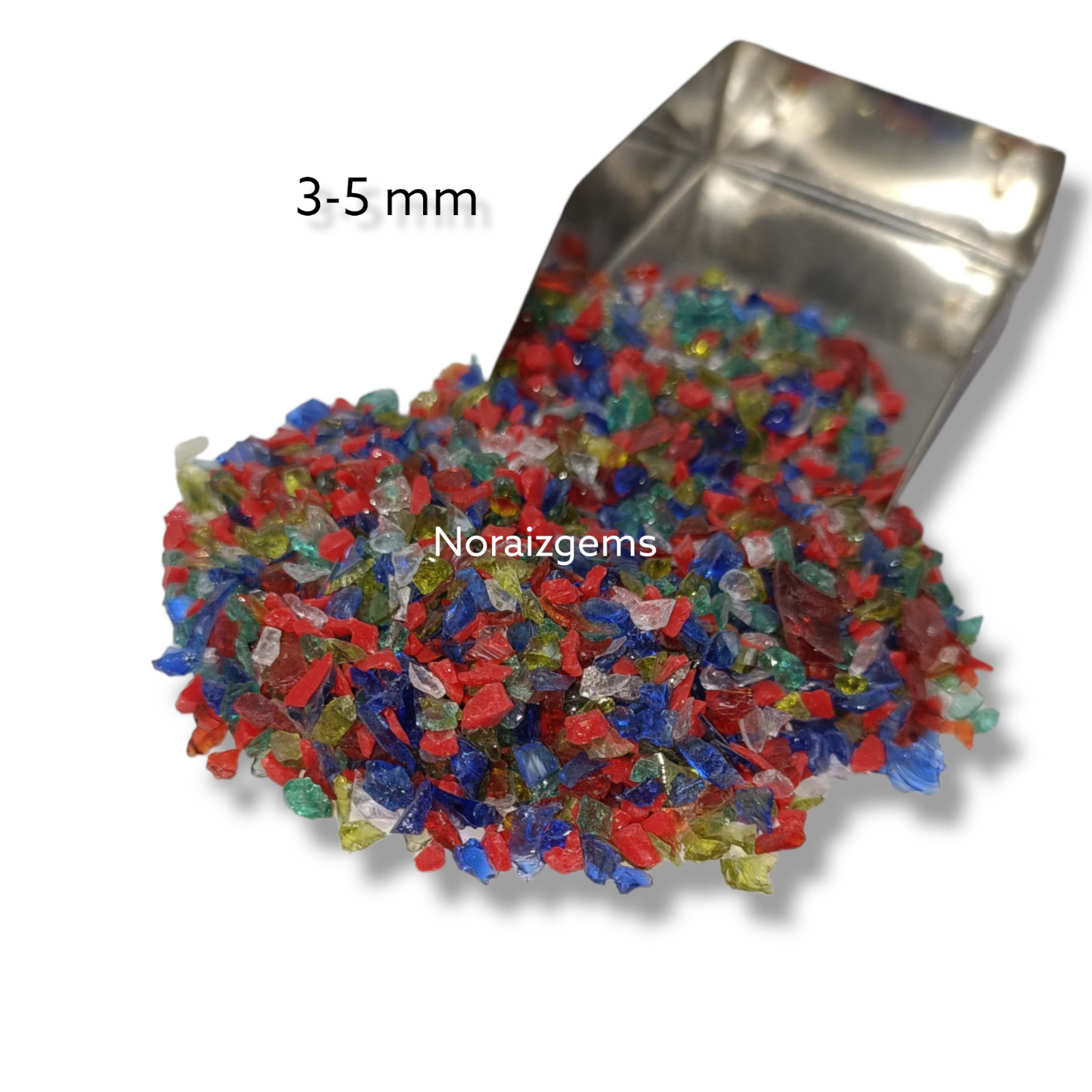Crushed Mix Hydro Quartz Gemstone Coarse For Woodworking, Ring Inlay, Resin Art