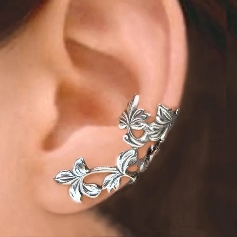 Gorgeous Clip on Earrings for Women Silver Plated Jewelry Free Shipping 1 Pair