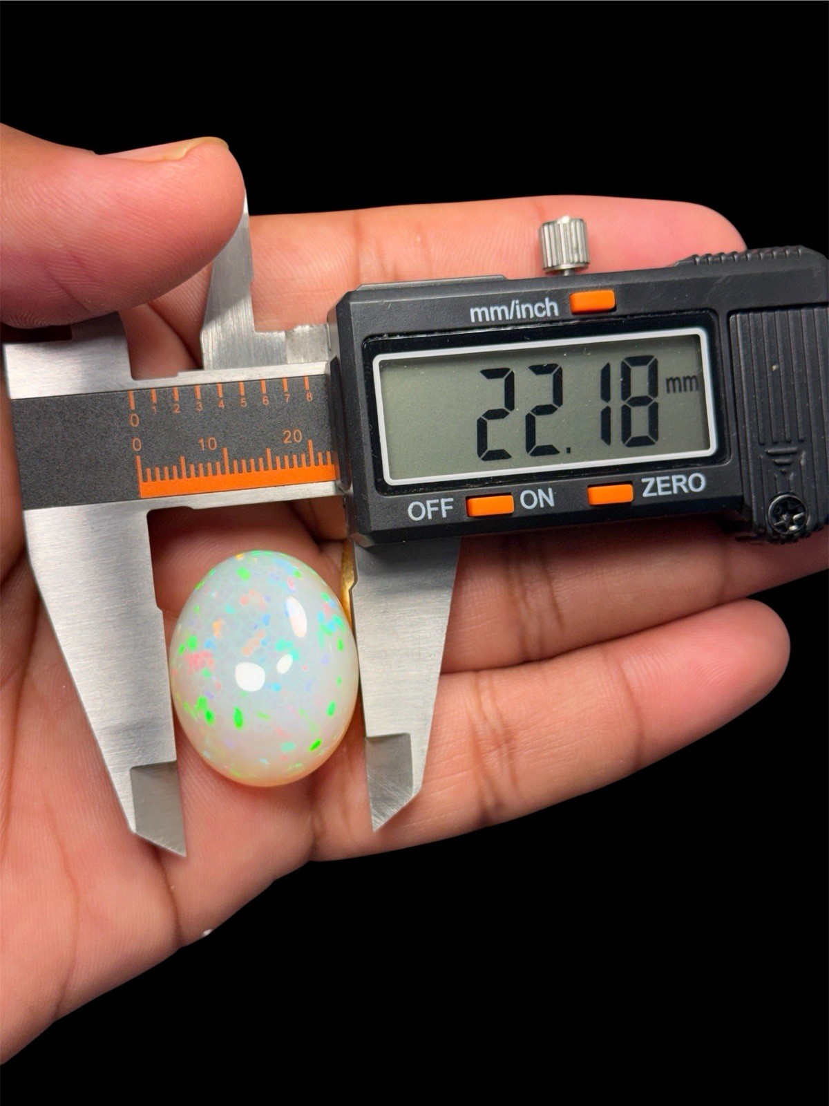Natural White Opal 40.52 Ct Oval Cabochon Loose Gemstone Certified Play of Color