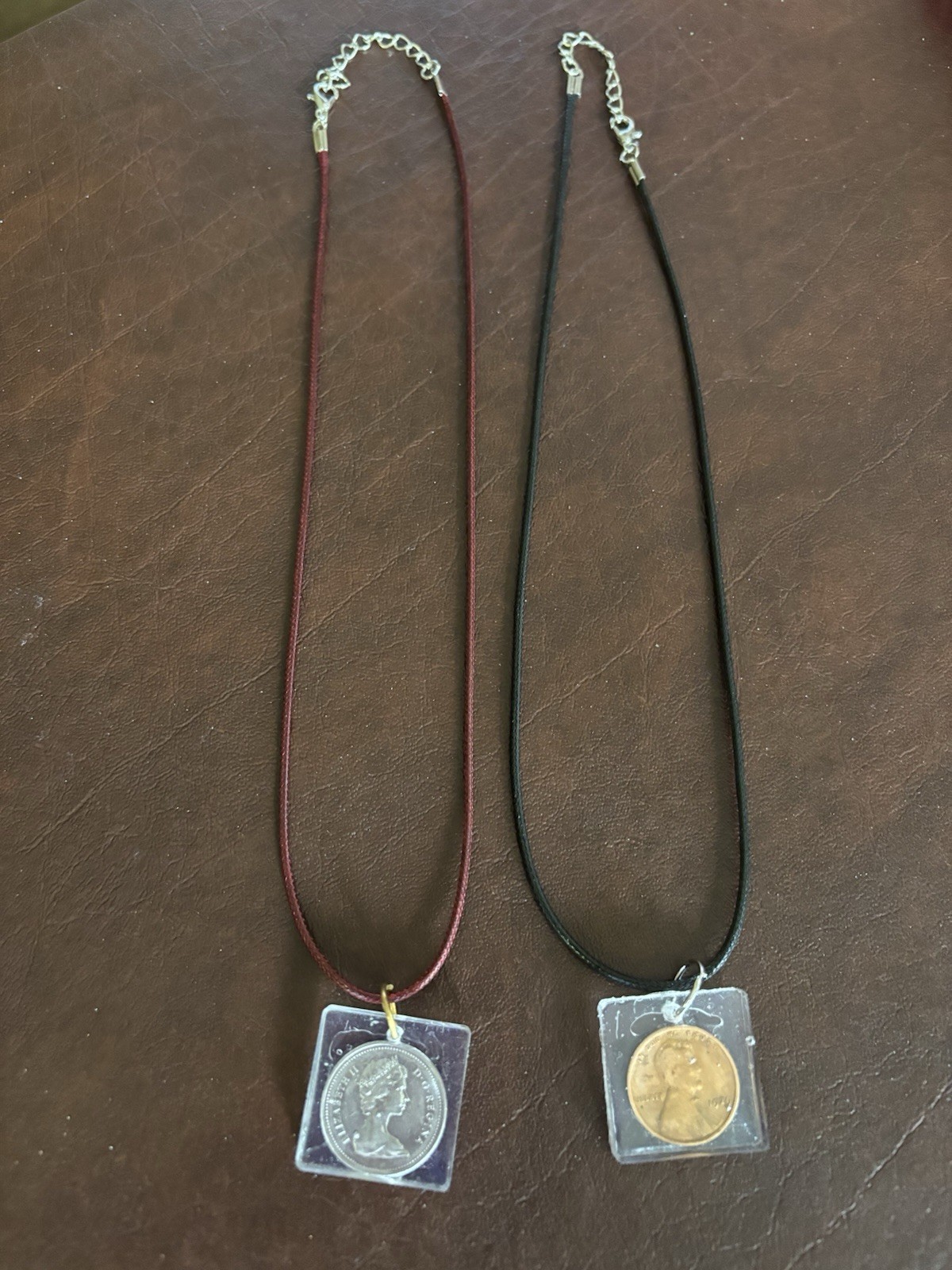 Bargain Time: Lincoln Cent and Canadian Nickel Necklaces in Resin