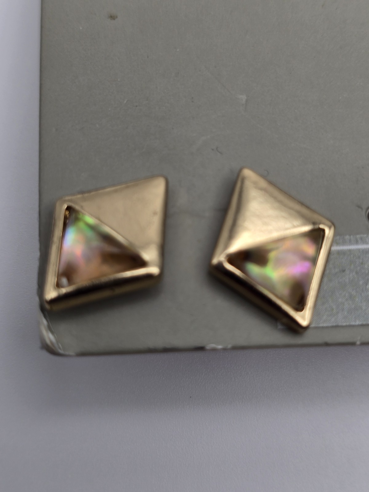 HILDIE & JO Earrings On Card Geometric Gold Tone FREE $HIPPING!!