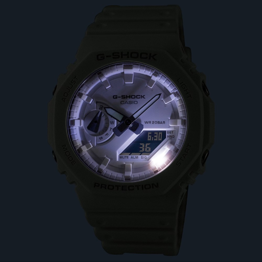 G-Shock Giyal Oak GA-2100-7A7DR Wristwatches Octagonal Bezel Unisex