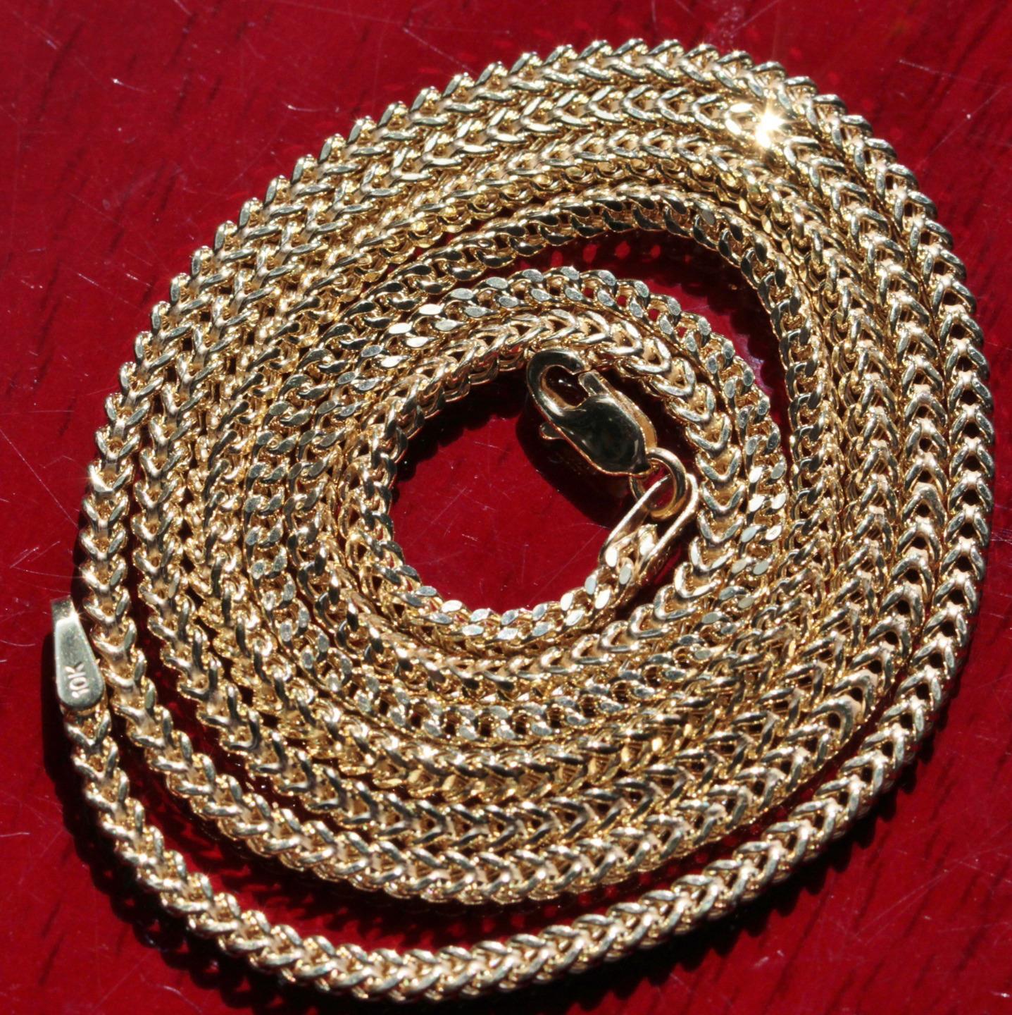 10k yellow gold necklace 24.0″ Franco link chain vintage 5.7gr