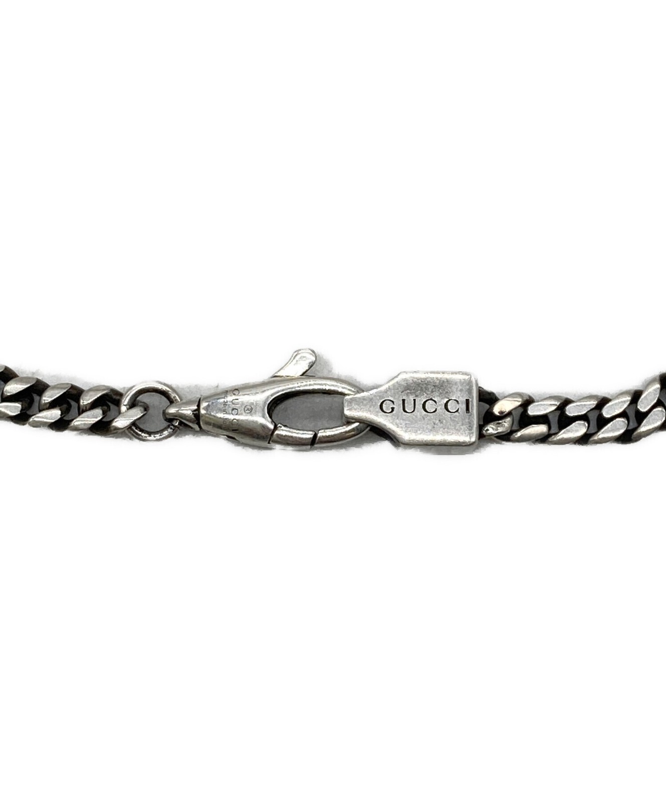 Gucci Interlocking G Sterling Silver 925 Curb Link Bracelet for Men 6.3 in