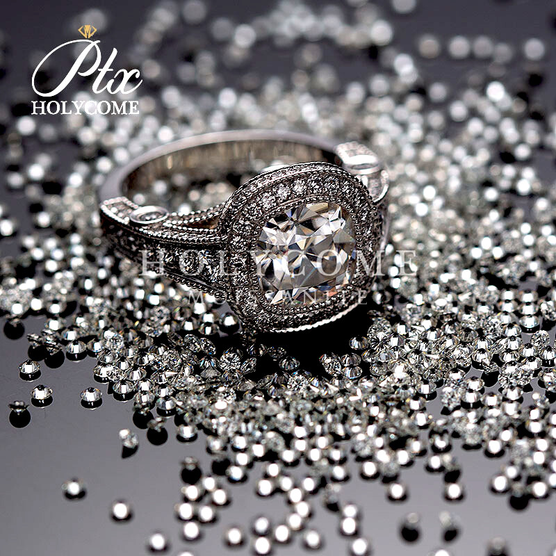 10-100Pcs White D Color Loose Moissanite Stone Round VVS1 0.7-3.0MM For Jewelry