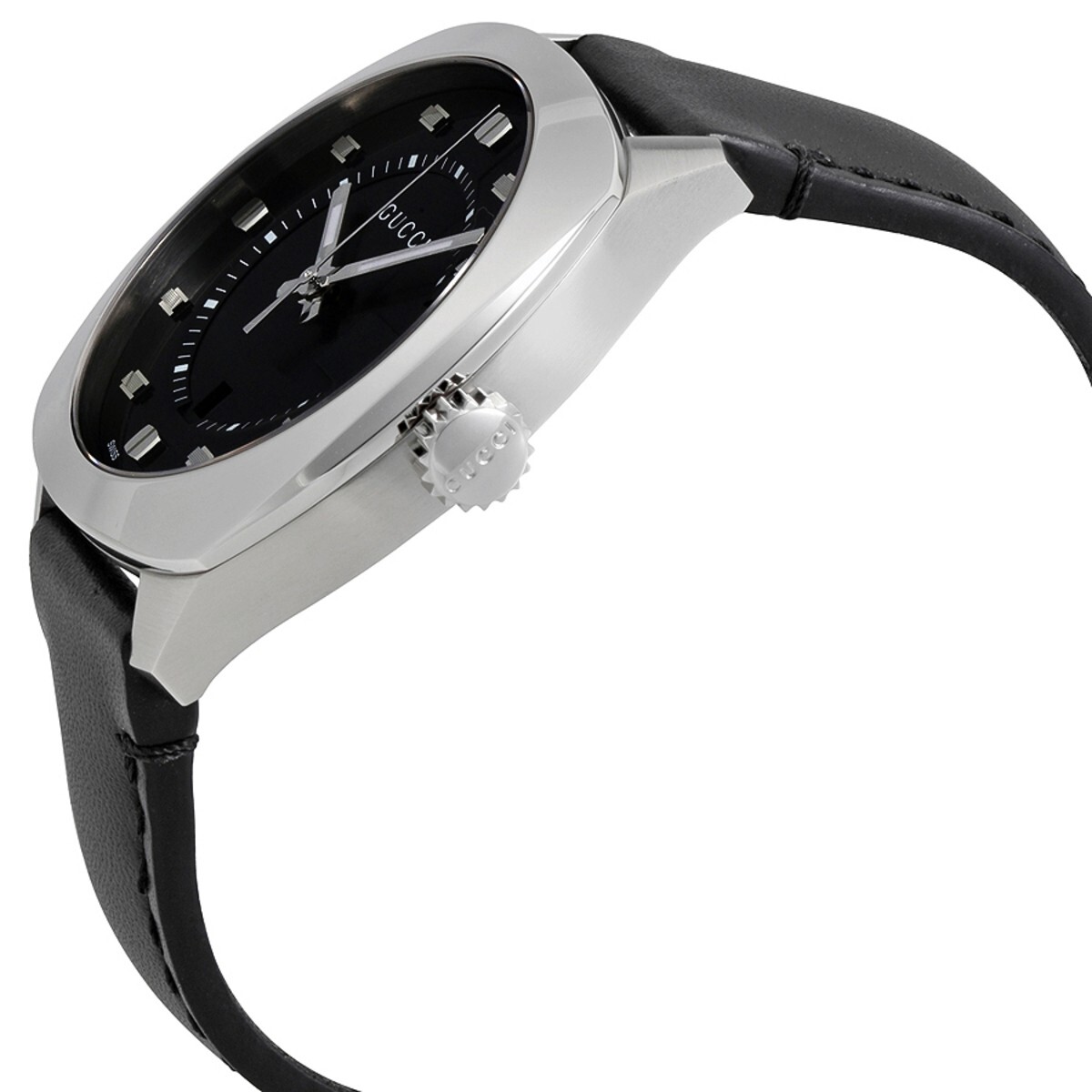 Gucci GG2570 YA142307 Black Dial Stainless Steel Case Men’s Watch