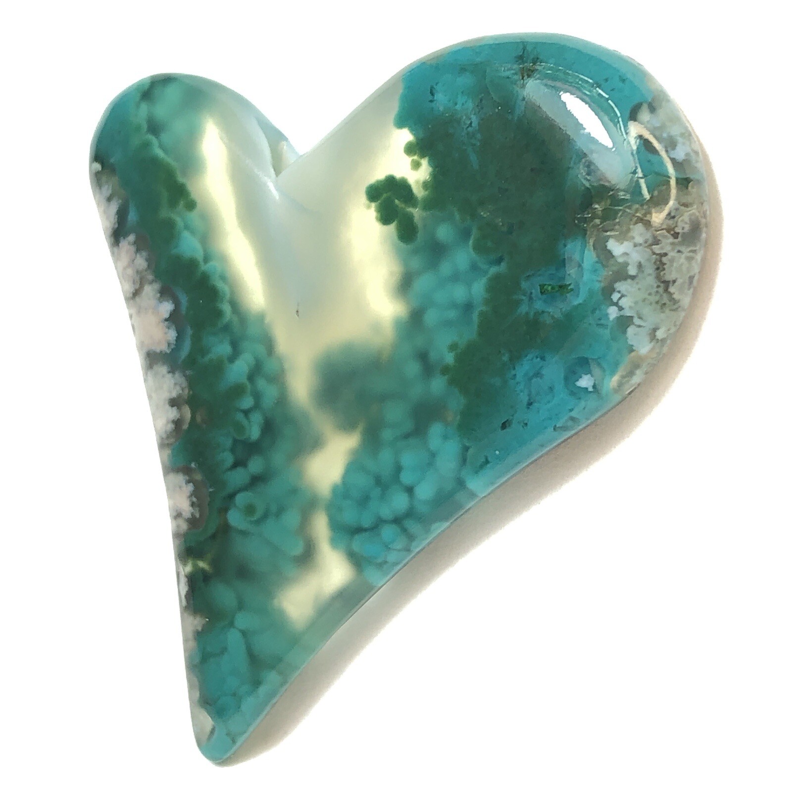 49 CT Museum Grade Gem Silica Chrysocolla Stalagmite Stalagtite Quartz Cabochon