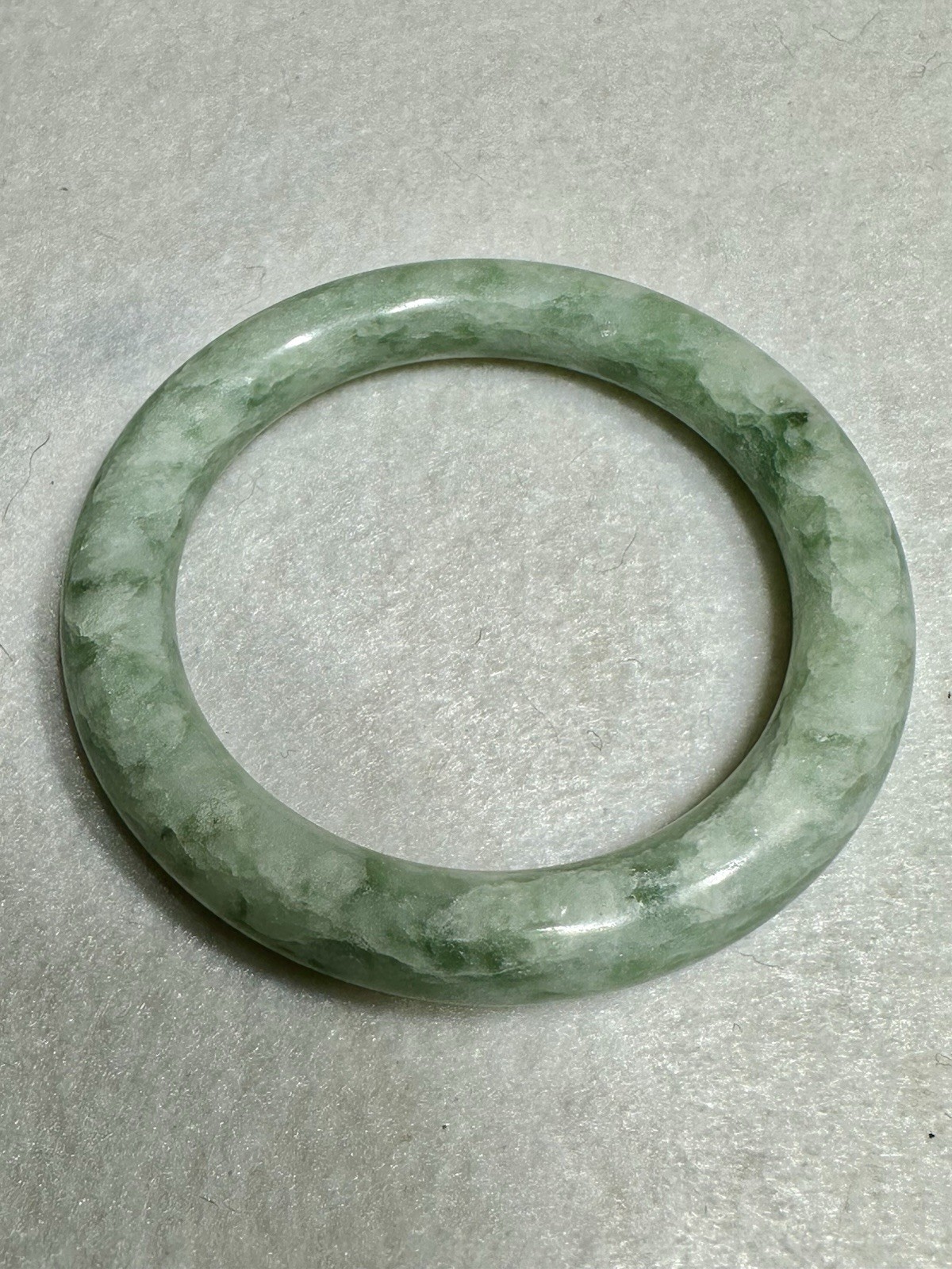 Natural Guizhou Jade Jadeite 10.95mm Bracelet 7.25” #20L