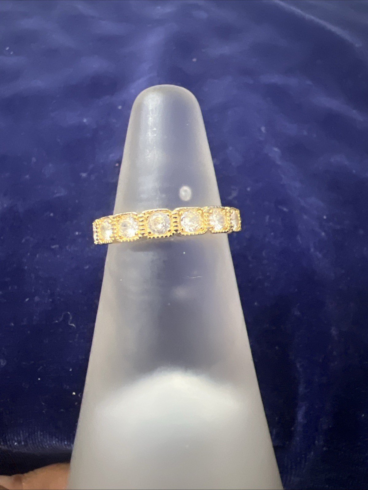 Fuzion Creation FZN Sterling Silver Cubic Zirconia Band Ring 925 Size 8.5