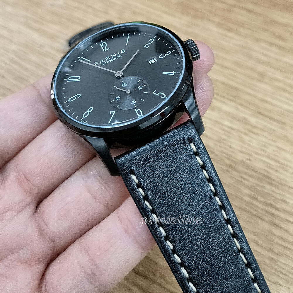 Parnis 41.5mm Automatic Movement Men’s Boys PVD Coated Casual Wristwatch