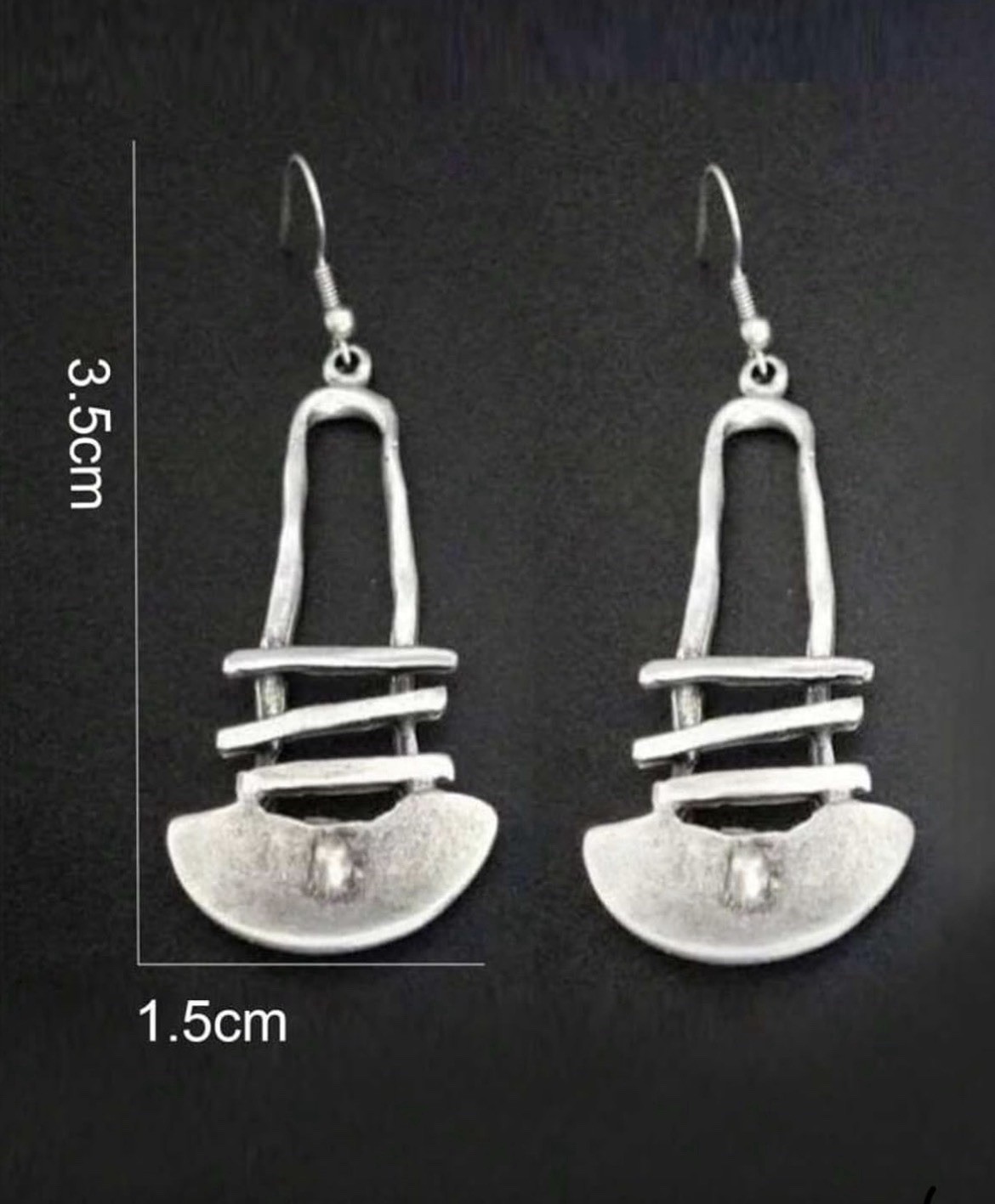 Boho Dangle Earrings – Silver Ethnic Earrings – Artisan Dangle Earrings –