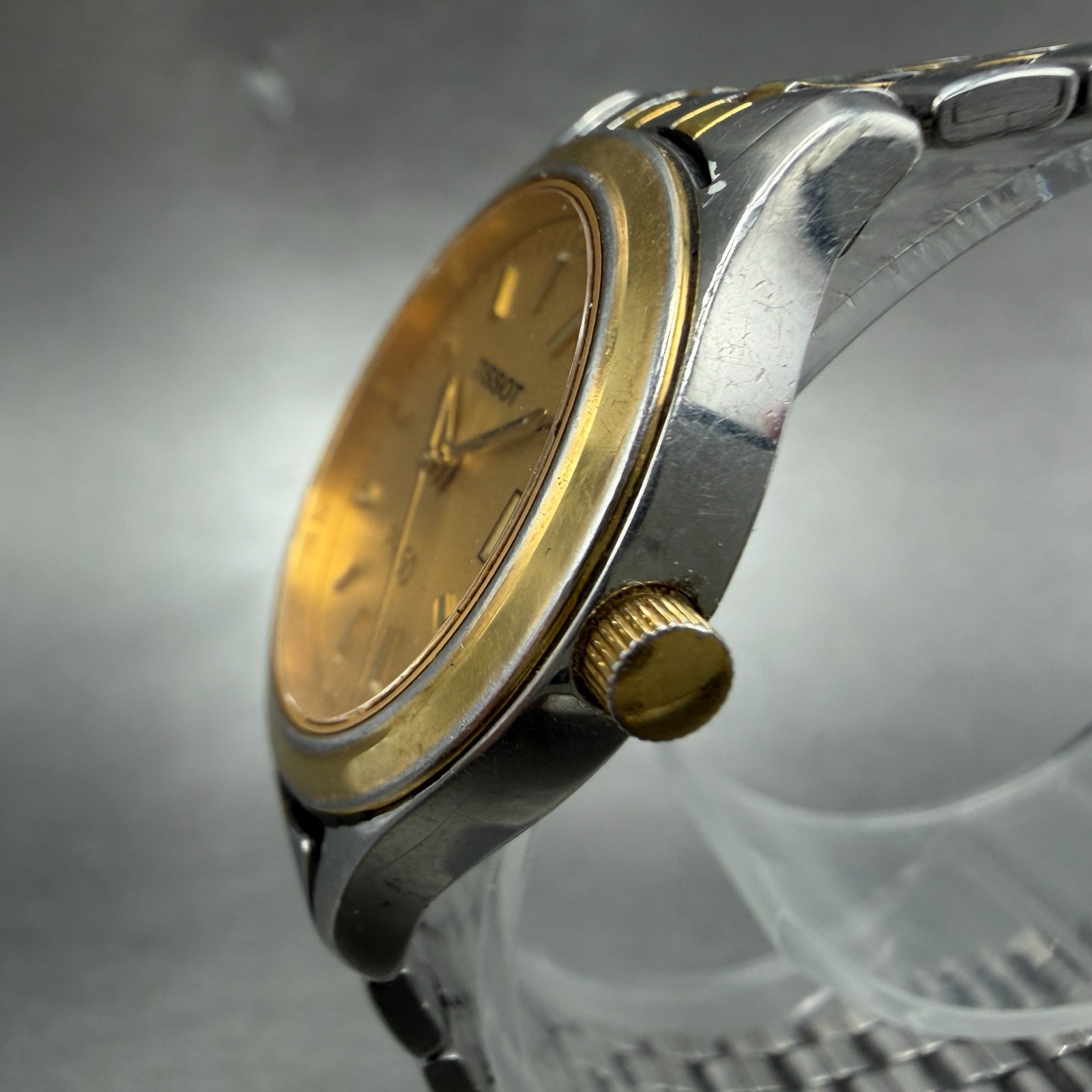 Tissot PR 50 Watch Women 27mm Gold Dial Two Tone Date J132/232K New Battery
