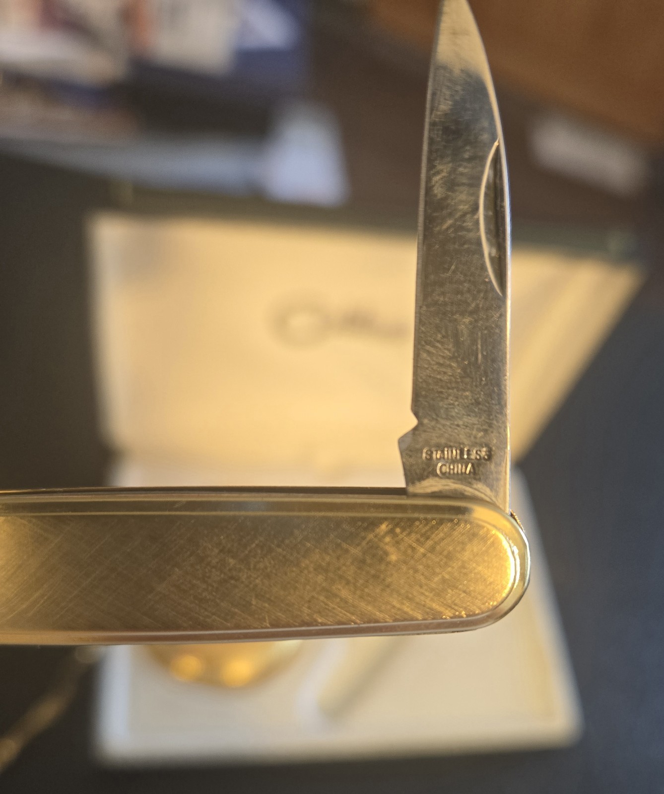 Vintage Colibri Pocket Watch Knife Combo Gold Collection Piece