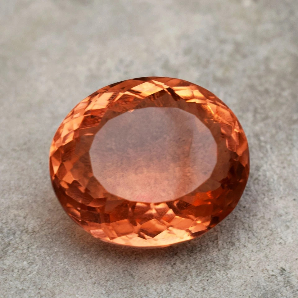 128.75 CT Certified Imperial Topaz Oval Cut Flawless Loose Gemstone