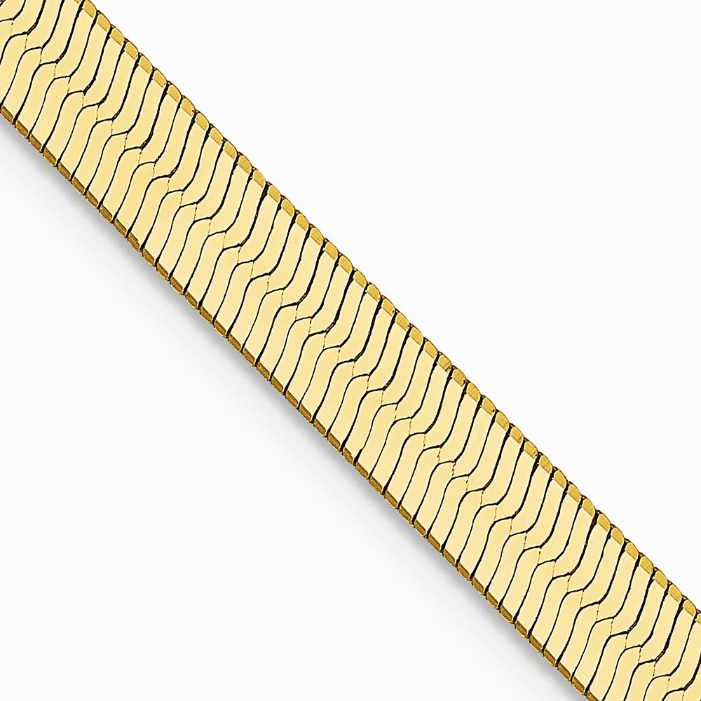 14K Yellow Gold 4mm Silky Herringbone Chain Necklace 16″-24″