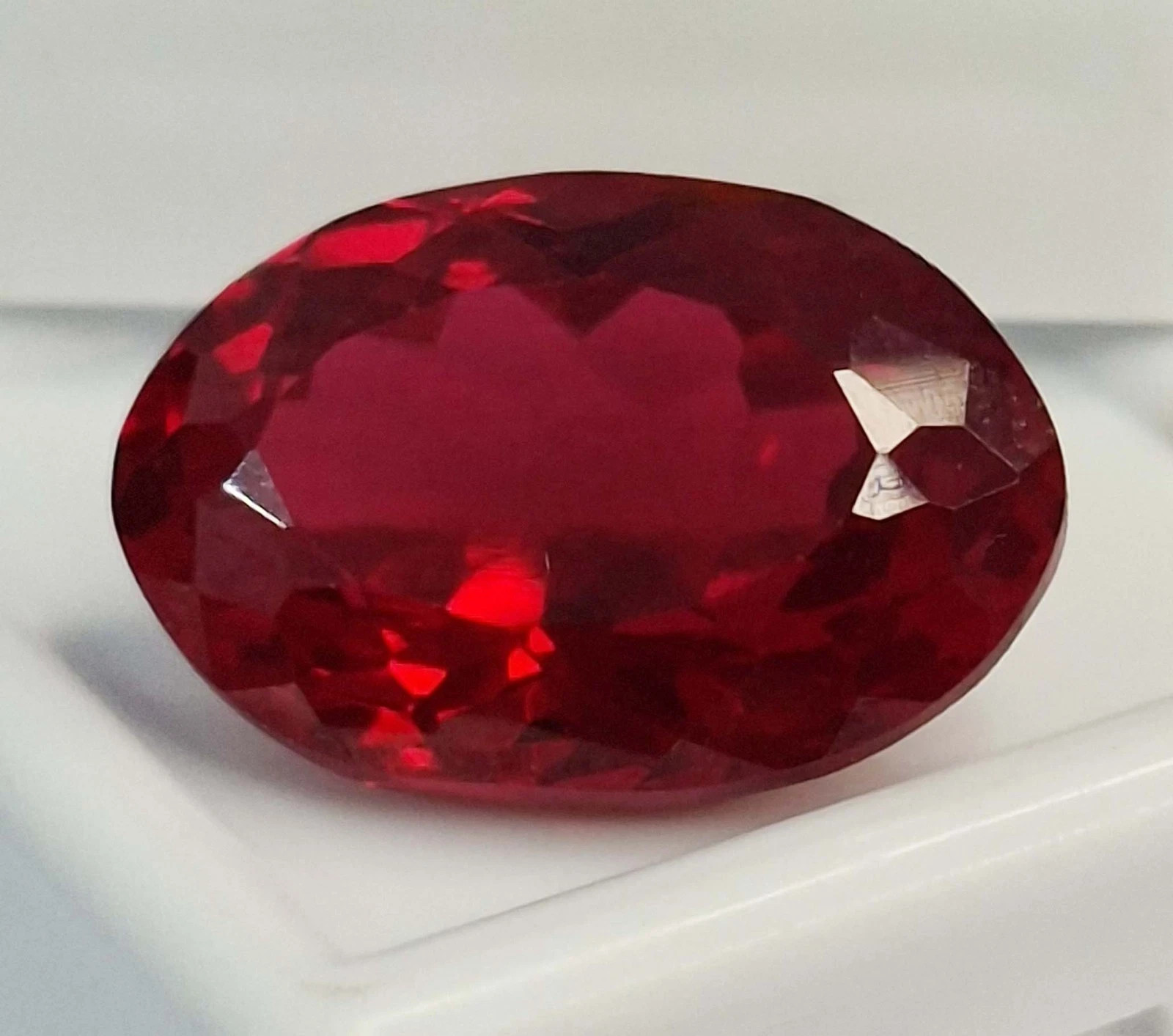AAA Oval Cut Red Ruby 20-22 Ct Mozambique Natural Loose Certified AG Gemstone
