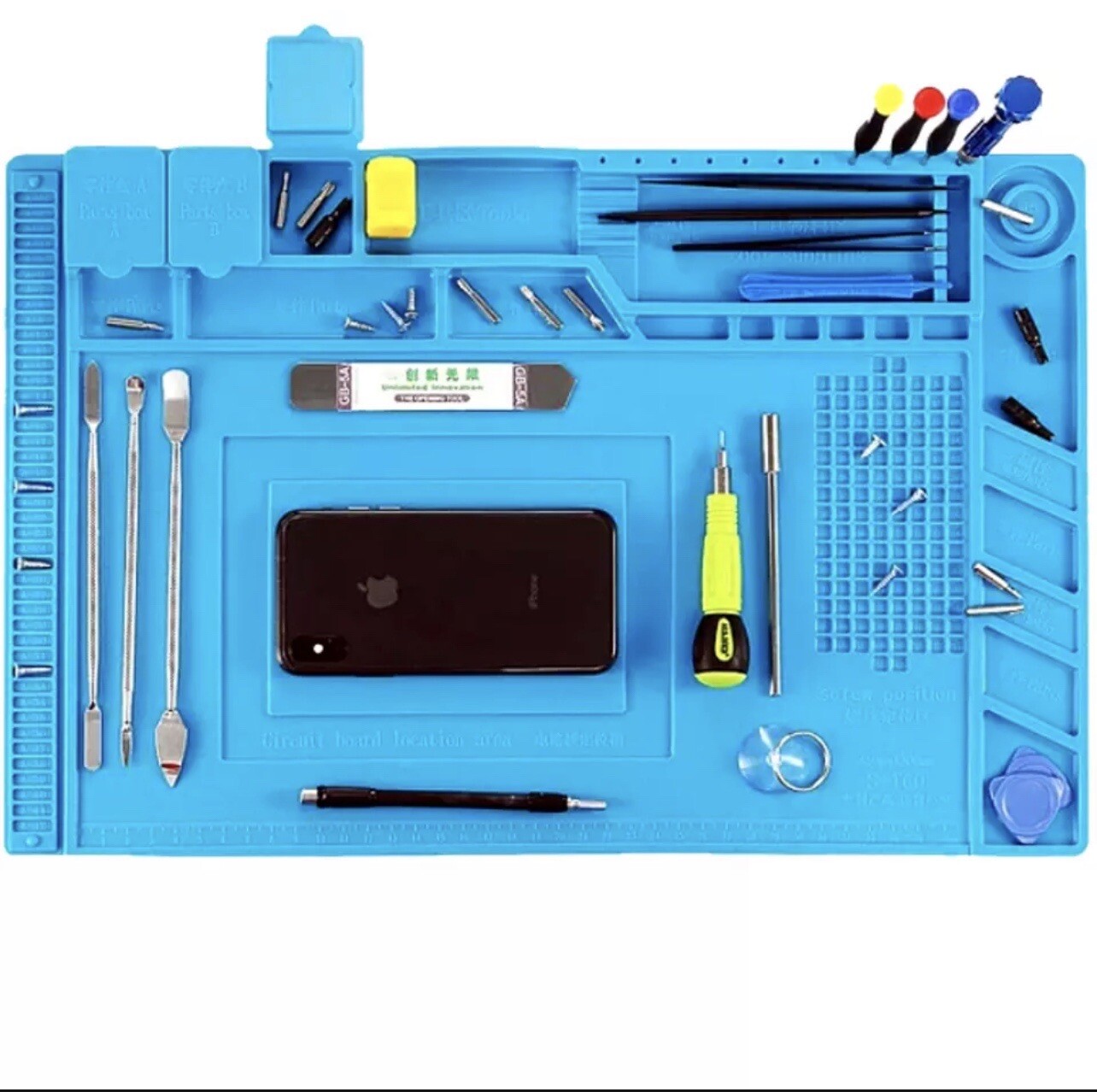 Watchmaker’s Rubber Silicone Bench Mat Pad Anti-Slip Jewelry Watch Repair Tools