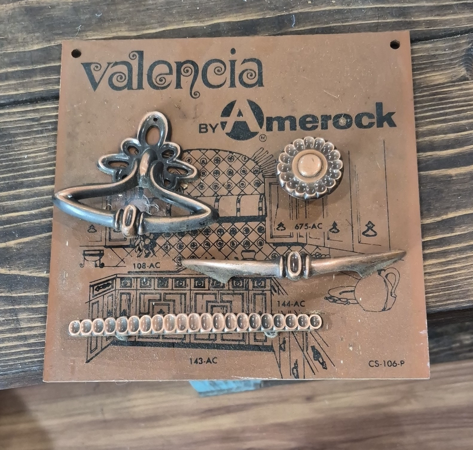 Amerock Valencia Bronze Metal Cabinet Hardware Mixed Lot Pulls/Knobs 4pc