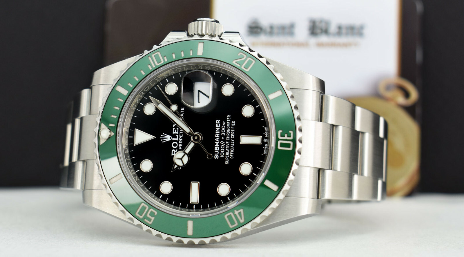 ROLEX – 41mm Stainless SUBMARINER Black Green STARBUCKS 126610LV – SANT BLANC