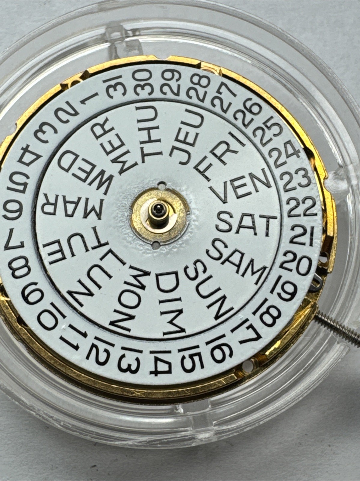 MINT ETA 2879 AUTOMATIC WATCH MOVEMENT 25 Jewel CARLEX Swiss White Day Date