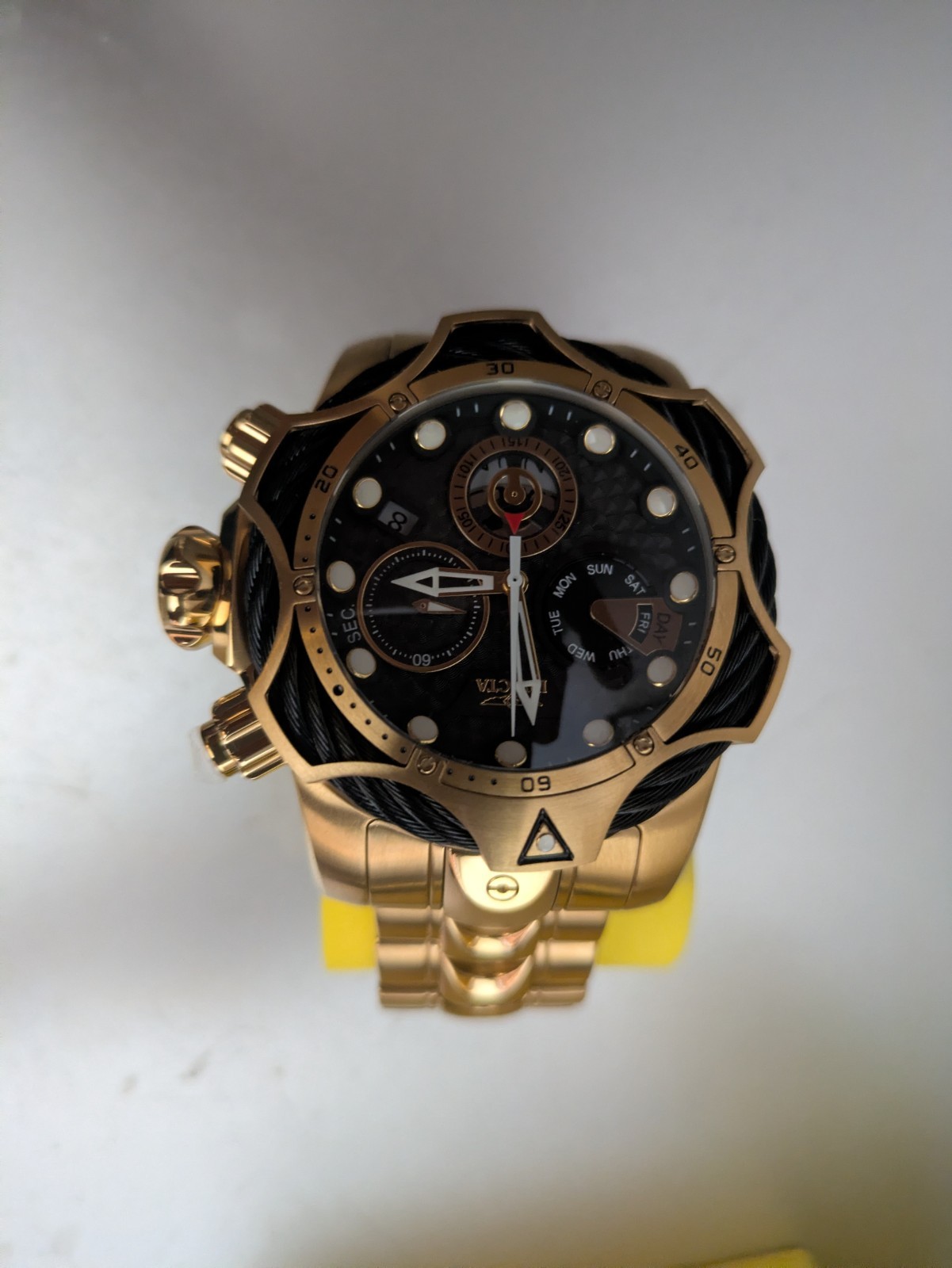 Invicta Bolt Men’s Quartz Chronograph Gold Tone Stainless Steel Watch w/ Box