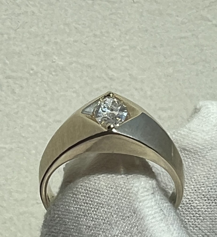 GIA certified 0.69 ct Marquise Natural Diamond 10k Gold Vintage Ring