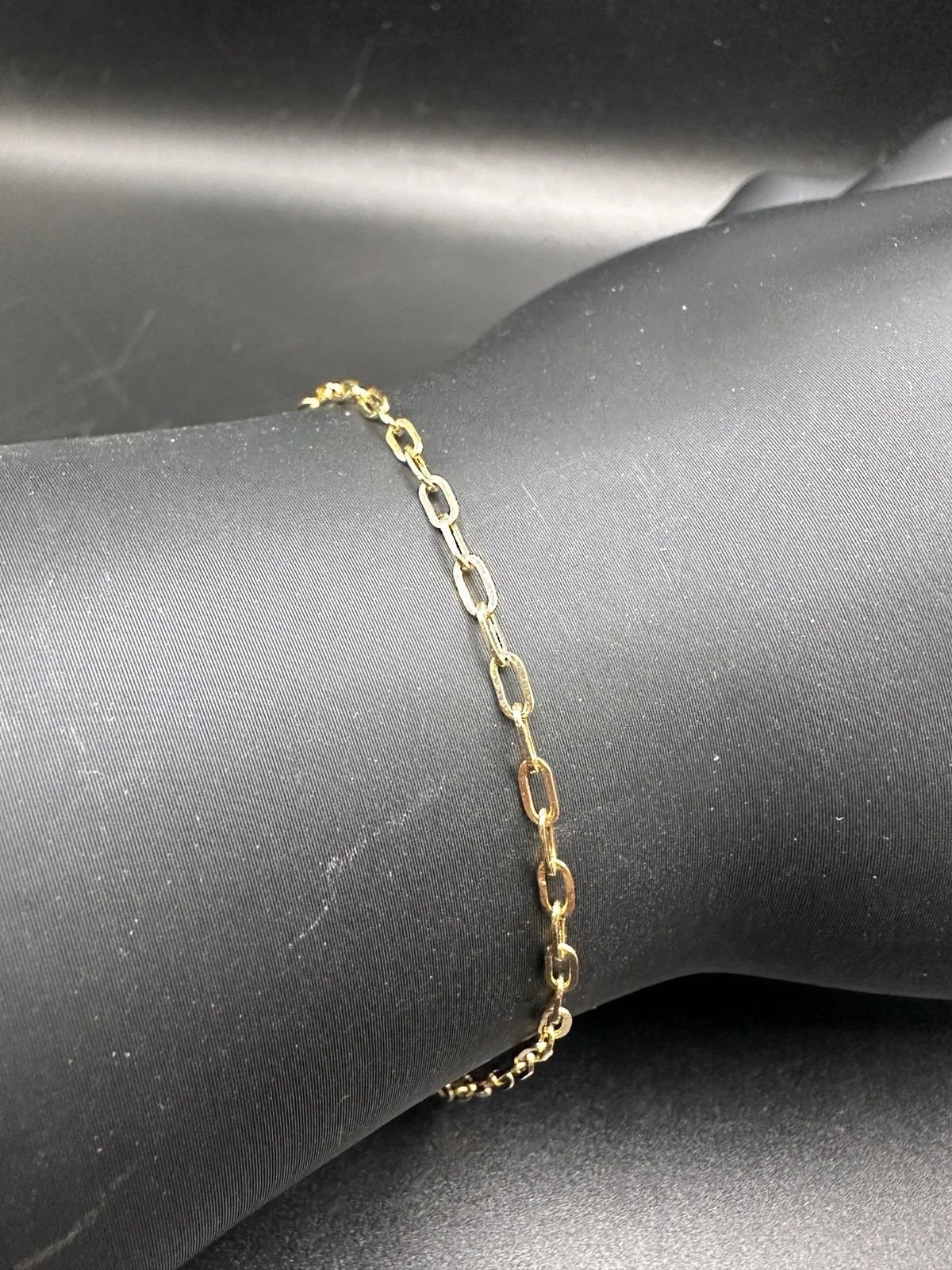 10k Yellow Gold Paperclip Link Bracelet 6.5” 2.2mm