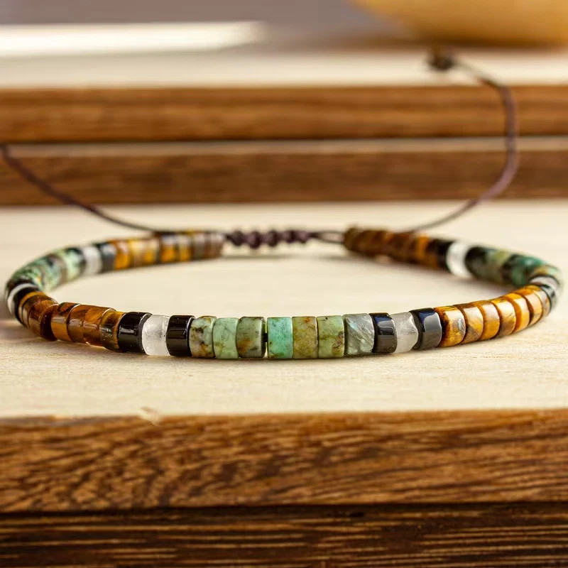 Tiger’s eye & African Turquoise Bracelet /Gemstones/OJS