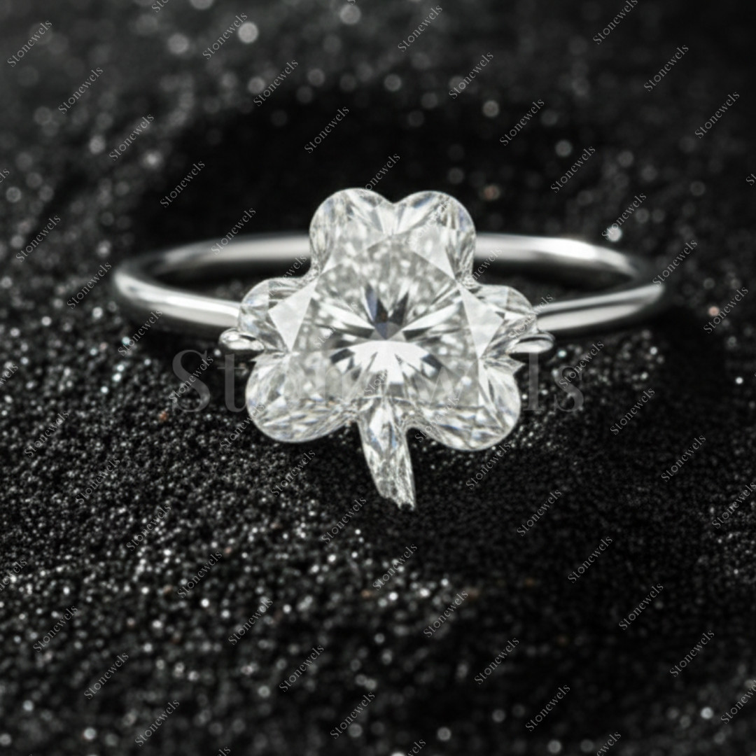 Clover Lab Grown Diamond Fancy Cut IGI Certified VVS-VS DEF CVD HPHT 1 carat