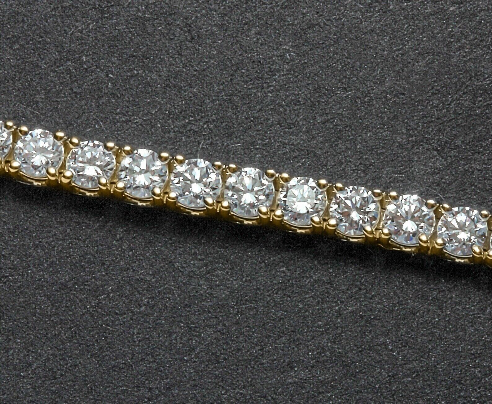 5Ct Round Cut Lab-Created Diamond Women’s Tennis Bracelet 14K Yellow Gold Plated