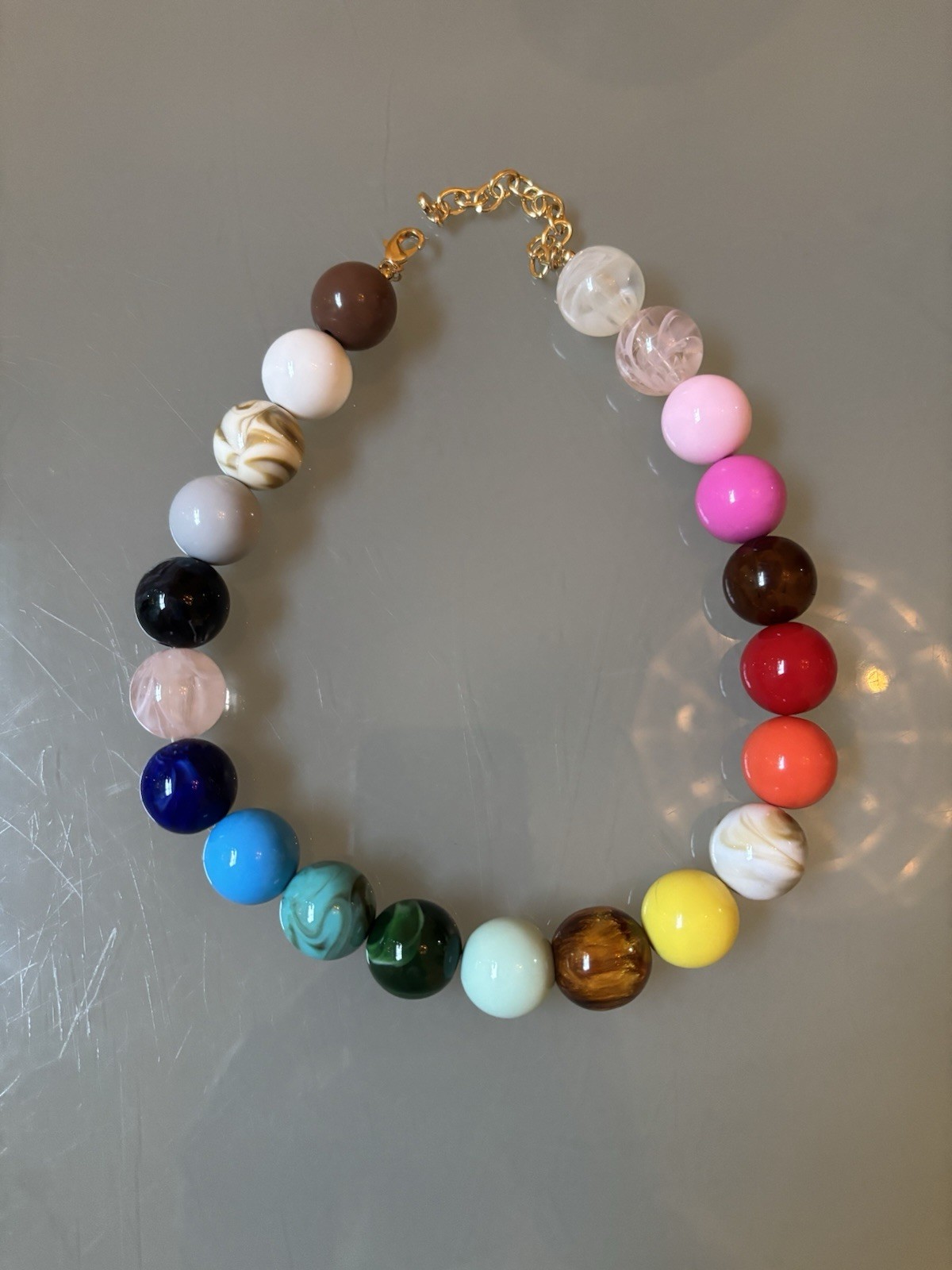 NWOT Statement Chunky Marble Like Rainbow Stones Rock Candy Anthropologie