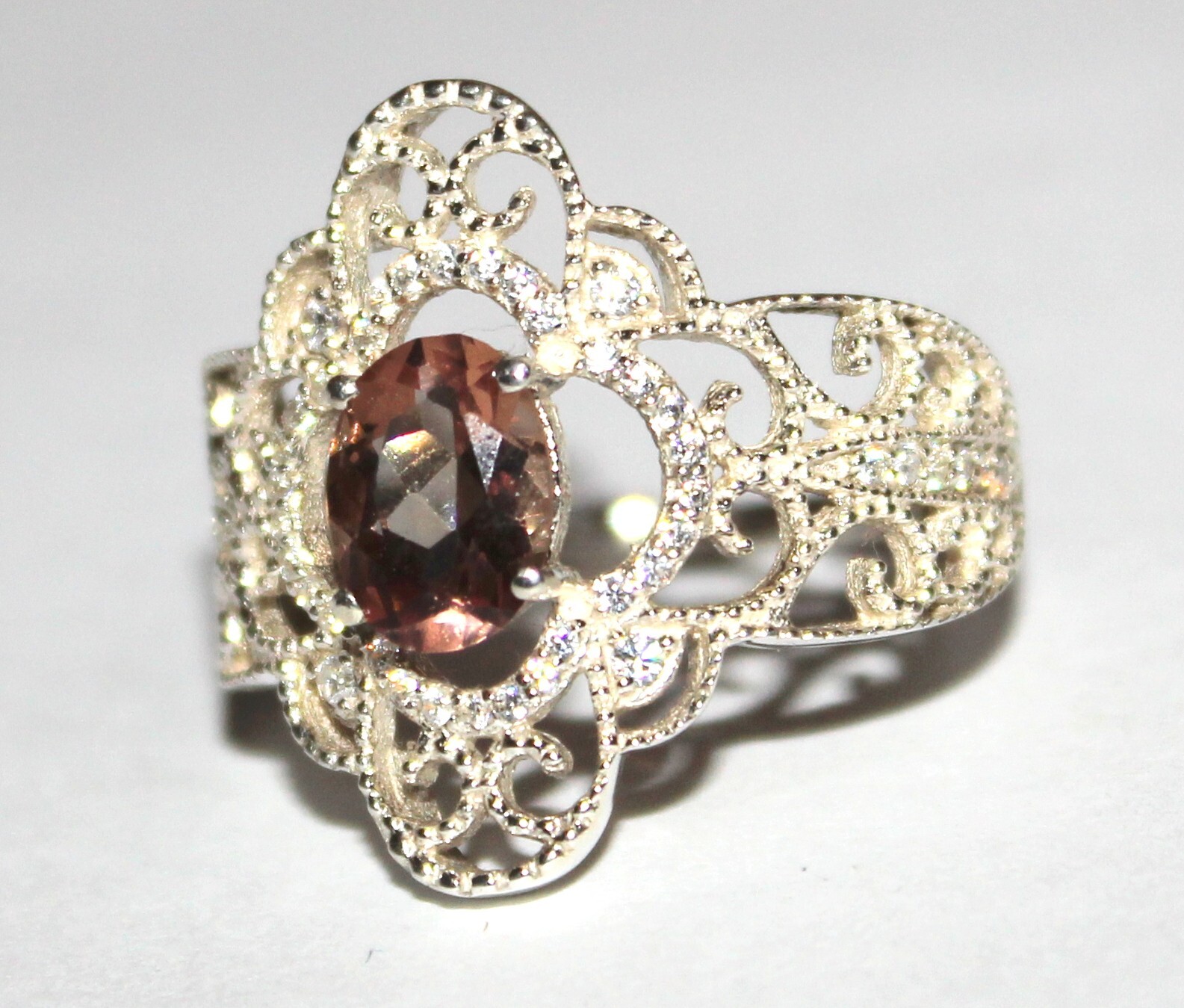 Genuinely Color Change Russian Zultanite 925 Silver Oval Ring, Alexandrite Ring