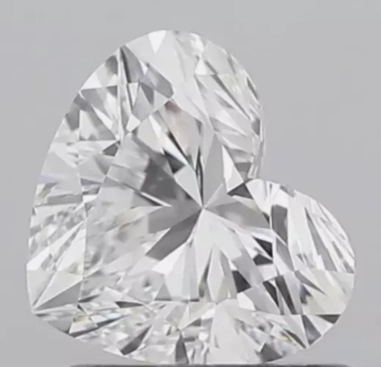 Certified 1 Pc Loose CVD Diamond D Color 5 x 5 mm Heart Shape IF Clarity