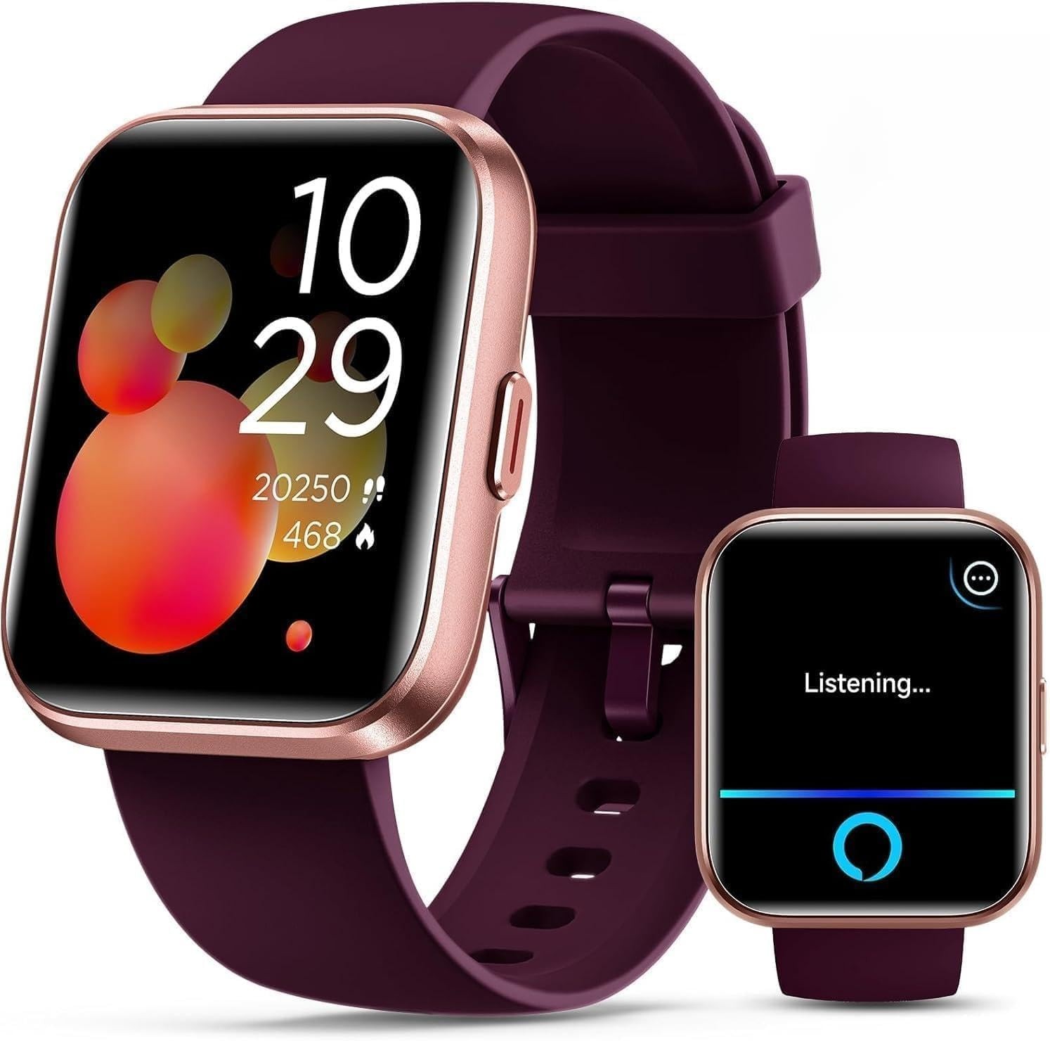 Smart Watch Women 1.8″ AMOLED Fitness Tracker Alexa Call Sleep Heart Rate