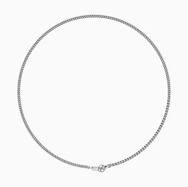 TA1 Pure Titanium Keel Chain Necklace Men Positive and Negative 4mm Anti-Allergy