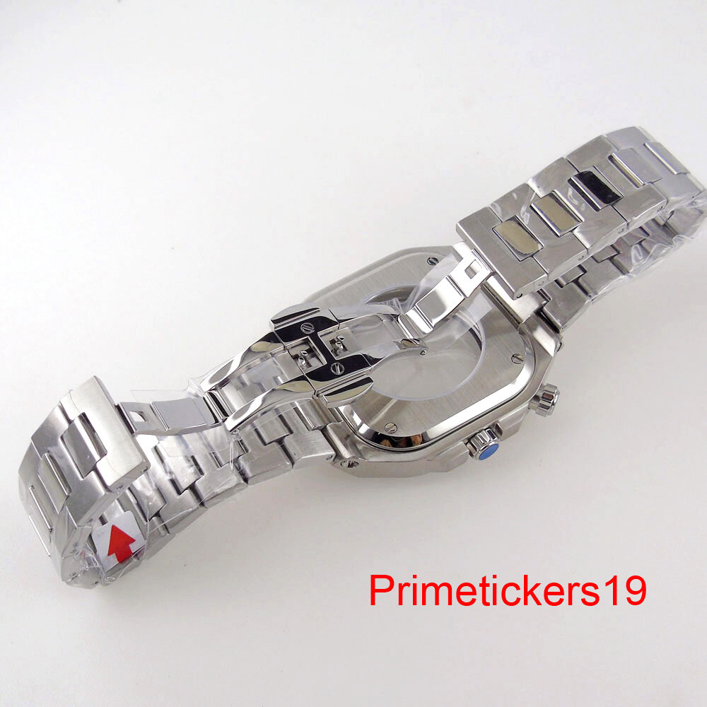 42mm Watch Case Band Sapphire+Chapter Ring Exhibition Back Fit NH35 NH36 NH38