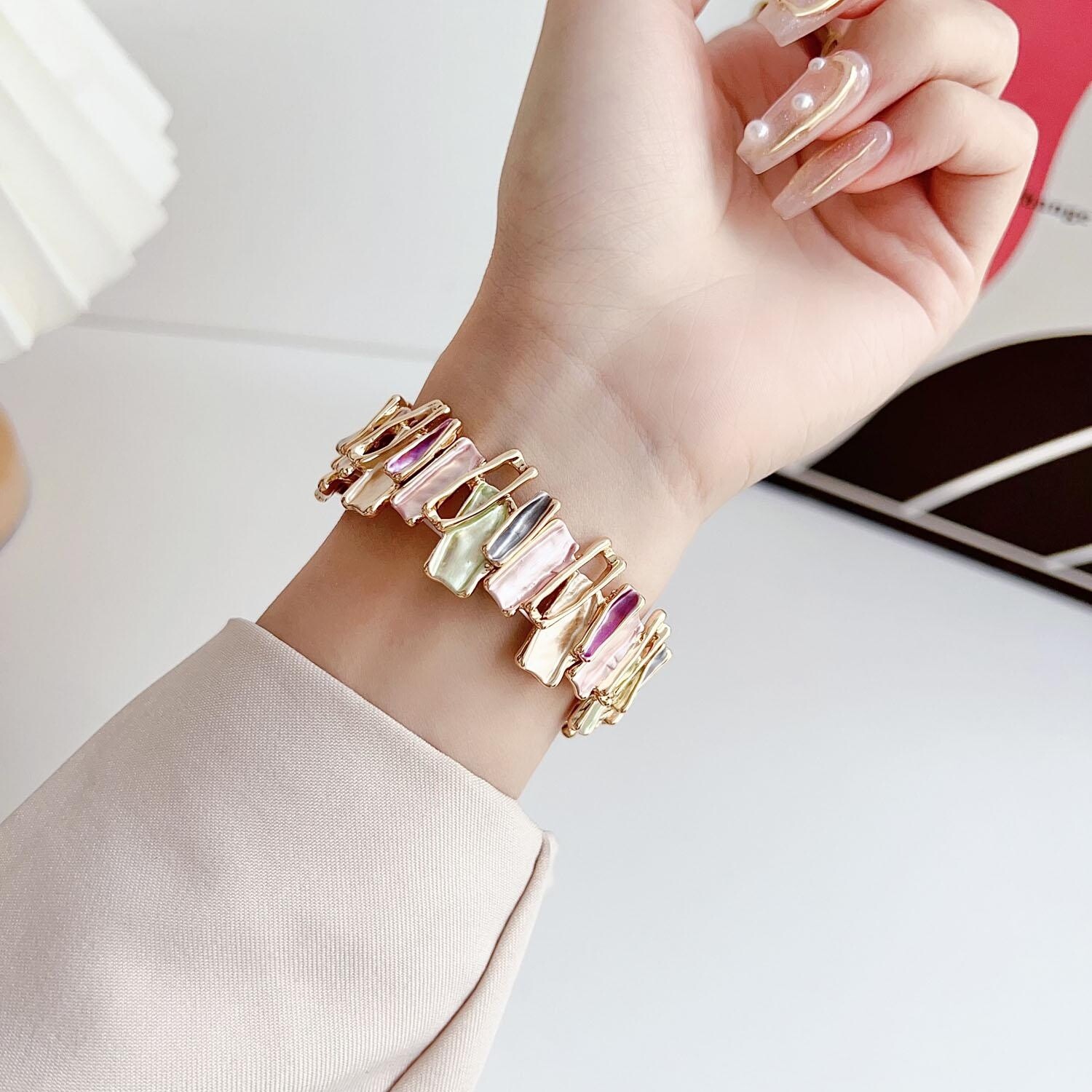Jewelry Bangle Strap for Apple Watch Band 41 45 49mm Ultra 40 44mm 42mm Bracelet